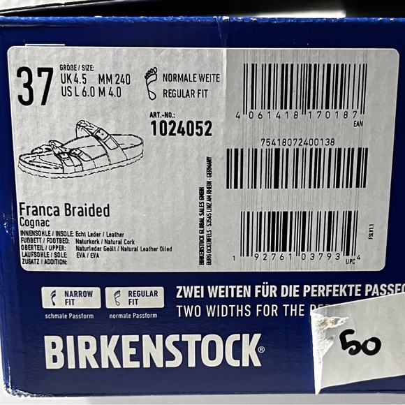 Birkenstock Franca braided cognac Tan Cross-Strap Sandals EU 37 women’s 6 mens 4 - Picture 11 of 11